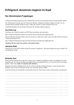 Erfolgreich abnehmen beginnt im Kopf