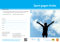 Sport gegen Krebs - Health Care Bayern e.V.