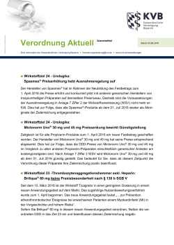Wirkstoffziele 23 und 24 - Kassenärztliche Vereinigung Bayerns (KVB)