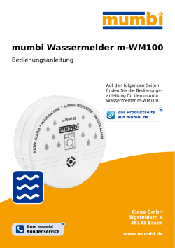 m-WM100 Wassermelder - pdf Anleitung