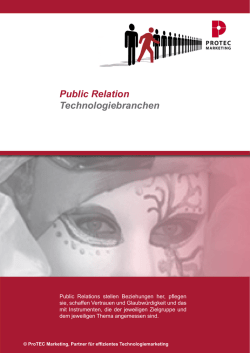 Public Relation Technologiebranchen