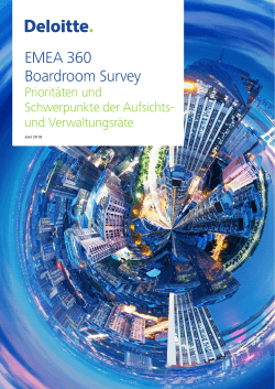 EMEA 360 Boardroom Survey