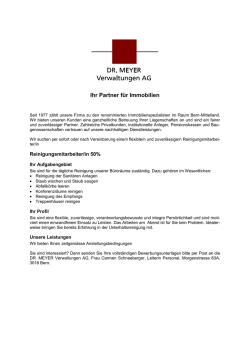 Ihr Partner f&uuml;r Immobilien - DR. MEYER Verwaltungen AG
