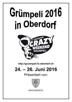 Auschreibung 2016 - Crazy-Weekend