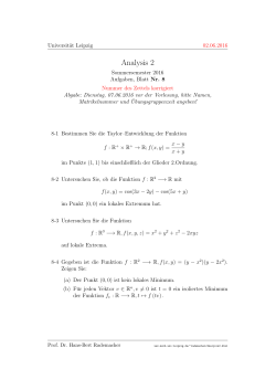 Analysis 2 - Universität Leipzig