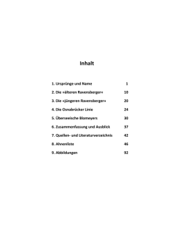 Inhalt - Familiengeschichte Blomeier / Blomeyer