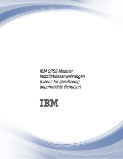 IBM SPSS Modeler Installationsanweisungen (Lizenz f&uuml;r