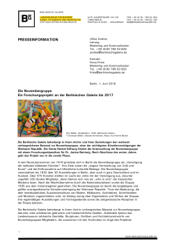Presseinformation - Berlinische Galerie