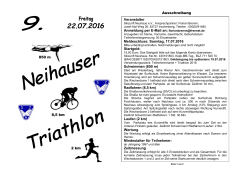 Ausschreibung 9. Neihauser Triathlon