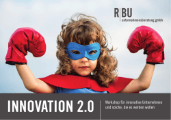 Innovation Workshop - RBU Unternehmensberatung