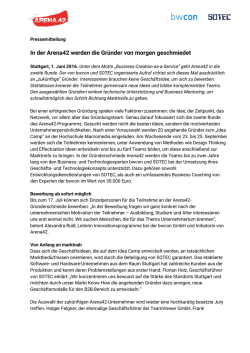 In der Arena42 werden die Gr&uuml;nder von morgen geschmiedet