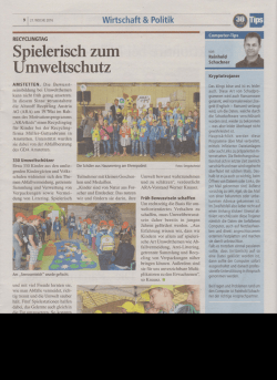 Spielerisch zum Umweltschutz - Müller