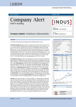 Company Alert - INDUS Holding AG