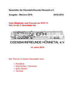 Newsletter - Eisenbahnfreunde Hönnetal