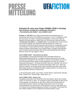 Drehstart f&uuml;r zwei neue Folgen DONNA LEON in
