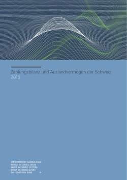 Zahlungsbilanz und Auslandvermögen der Schweiz 2015