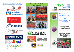 Festwochenen de Juni 2016 im Sportzentrum Rodheim Freitag