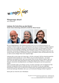 NL 02.06.16 - Wangerooge Aktuell