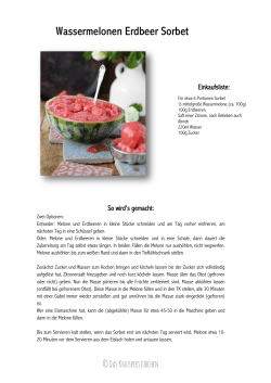 Wassermelonen Erdbeer Sorbet