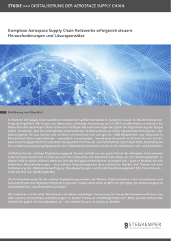 Studie | Digitalisierung der Aerospace Supply Chain