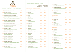 Nostre Insalate &middot; Unsere Salate Nostra Pizza &middot; Unsere