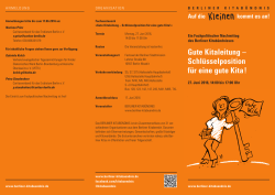 Gute Kitaleitung &ndash; Schl&uuml;sselposition f&uuml;r eine gute Kita