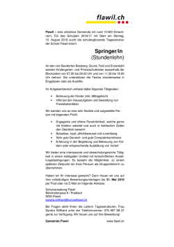 Springer/in (Stundenlohn)