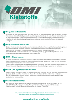 DMI-Produkte - DMI Klebstoffe