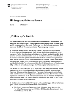 Hintergrund-Informationen &bdquo;Follow up&ldquo;- Zurich