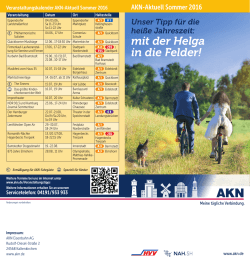 AKN-Aktuell Sommer 2016