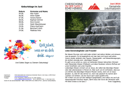 Gemeinde-Info Juni 2016