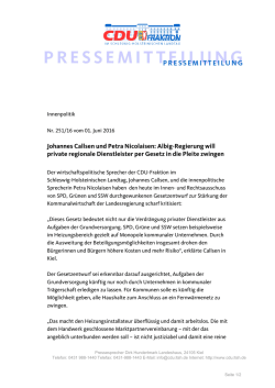 Johannes Callsen und Petra Nicolaisen: Albig