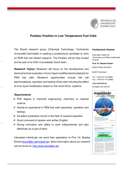 Open Postdoc position in fuel cell research.