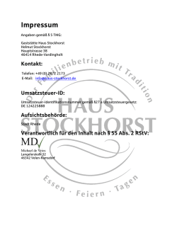 Impressum - Haus Stockhorst