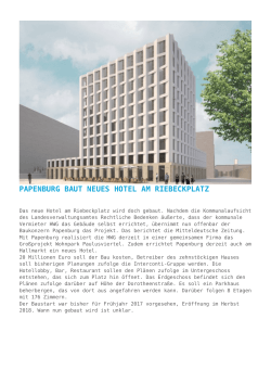 Papenburg baut neues Hotel am Riebeckplatz