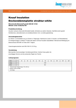 Datenblatt - Knauf Insulation