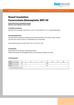 Knauf Insulation Feuerschutz-Dämmplatte DPF-30