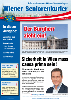 Wiener Seniorenkurier - Wiener Seniorenring WSR