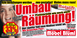 Umbau-Rabatt! - Möbel Blüml, Palling und Traunreut