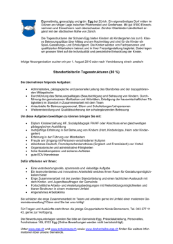 Das Steueramt Egg mit rund 4`000 Steuerpflichtigen sucht per sofort