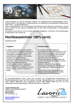 Hochbauzeichner 100% (w/m)