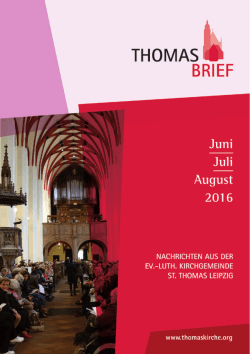 Thomasbrief - Thomaskirche