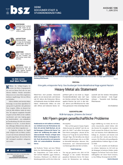 bsz-Ausgabe 1086 vom 01. Juni 2016 - Bochumer Stadt