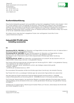 Konformitätserklärung HabasitLINK PP+HW white including
