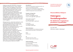 Heterogene Vorstellungswelten - Gender Studies - Hu