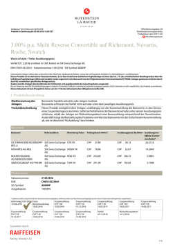 3.00% pa Multi Reverse Convertible auf Richemont