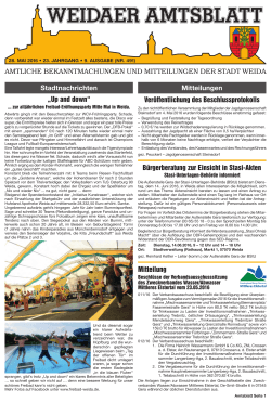 Amtsblatt Nr. 491 vom 28. Mai 2016