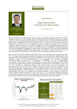 High-Yield-Anleihen: In Europa ist der Rasen gr&uuml;ner - MMD