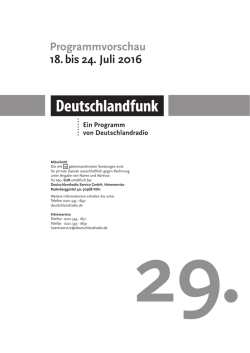29. KW 18.07.16 bis 24.07.16