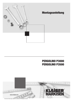 Montageanleitung Pergola Markise Klaiber